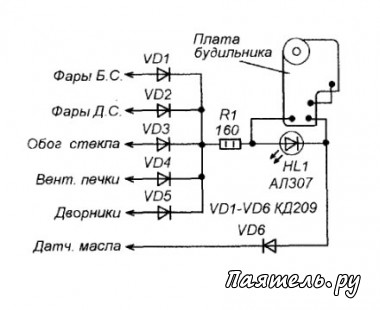 Простой сигнализатор для Жигулей