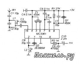 Применение микросхемы ИМС MC3361 и КА2297