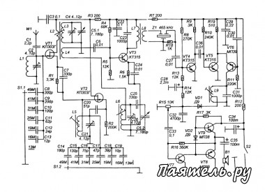 Схема простого КВ-радиоприемника