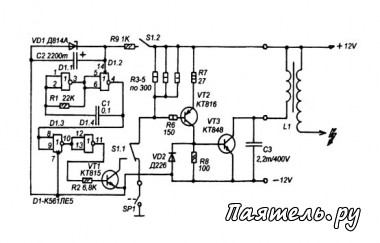 Схема транзисторной системы зажигания