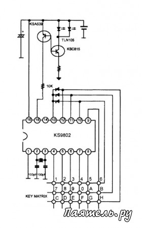 Микросхемы для дистанционного управления KS9801, KS9802, KS9803