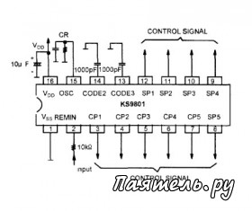 Микросхемы для дистанционного управления KS9801, KS9802, KS9803