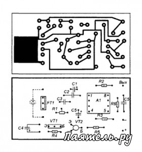 Схема инфракрасного датчика