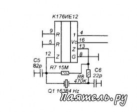Схема простого частотомера на микросхеме К176