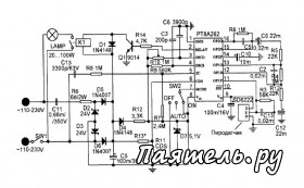 Схема инфракрасных датчиков включения освещения - Микросхема PT8A261/262