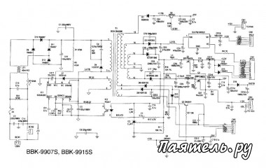 Схема источника питания DVD-плееров BBK