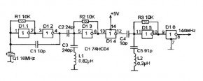 Схема передатчика на цифровой микросхеме