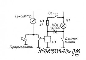 Схема простой автосигнализации с герконом