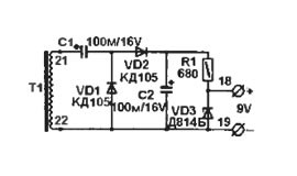 Схема универсального блока питания для ремонта ТВ