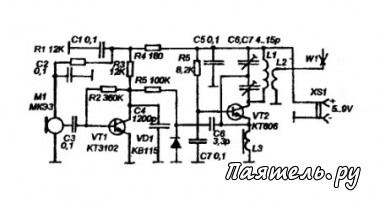 Схема простого радиопередатчика