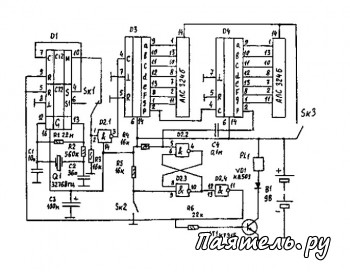 Схема электронных таймеров